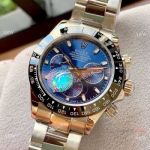 Rolex Daytona Blue Dial Replica Black Ceramic Bezel Watch 40mm Men